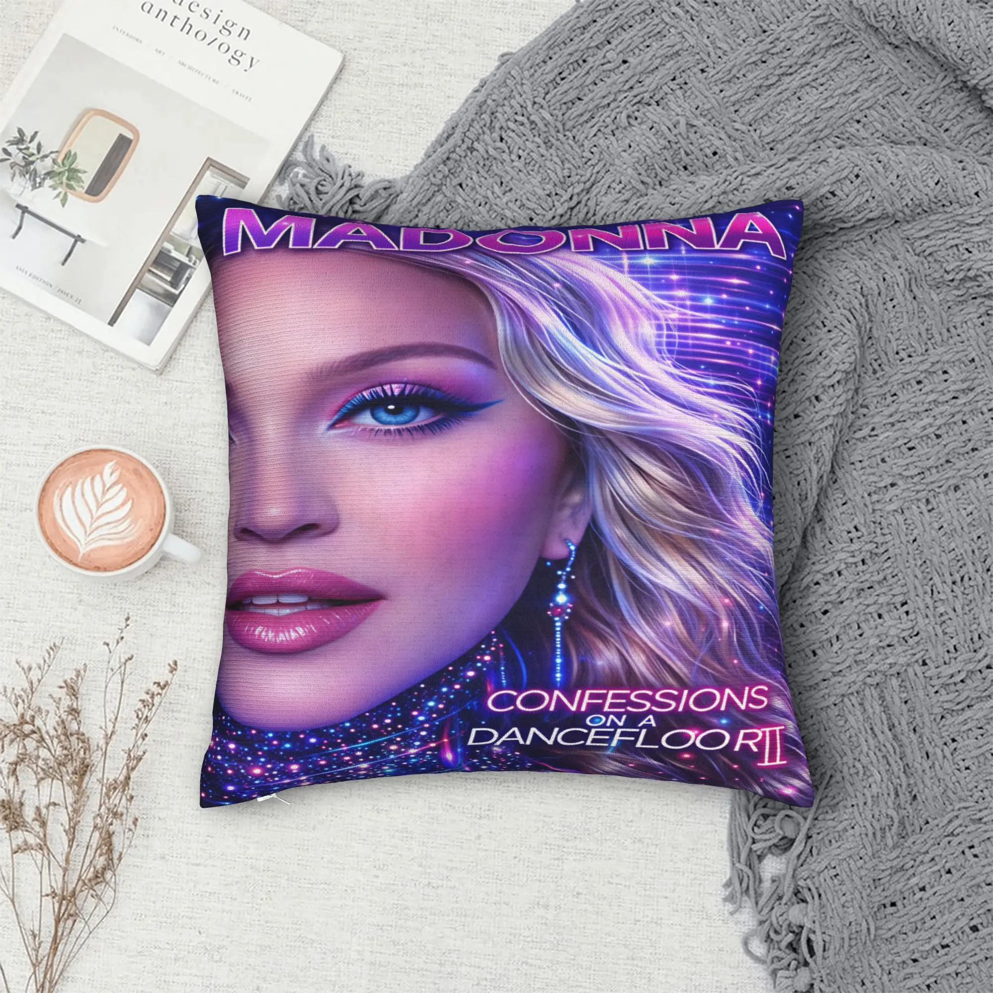 M-Madonna Confessions I Feel So Free Pillowcases  Kawaii Pillow Case For Couch Sofa Bedroom Comfy Pillow Cover