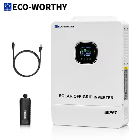 ECO-WORTHY 10KW 48V Off-grid Inverter 120V/220V Split Phase 200A Charger UL1741 forHome Backup, Emergency Power