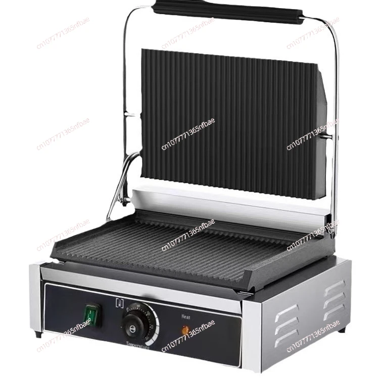 

Pressure Plate Grill Double Sided Full Pit Panini Machine Thickened Iron Plate Frying and Roasting Steak Machine