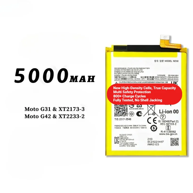 ND50 for Motorola G31/G42/G62 Phone Battery 0 Cycle High Quality Capacity Battery Replacement Bateria Grade A Cell with Tools