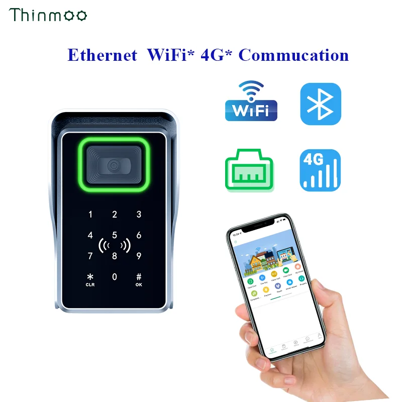 NewEthernet Smart QR Code Scanner Remotely Controlled APP Access Control System with Reset Bluetooth/WiFi Waterproof Q330