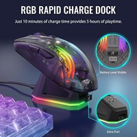 ATTACK SHARK X2 Pro Triple Mode Wireless Transparent Shell Gaming Mouse RGB Rechargeable 4000 DPI Rechargeable Dock Mouse