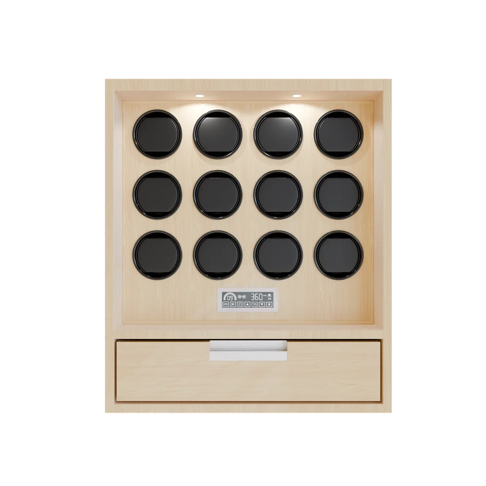 Watch Winder Safe Box  12 Rotors  Jewelry Digital Security with Drawer for Storage Jewelry and Watch