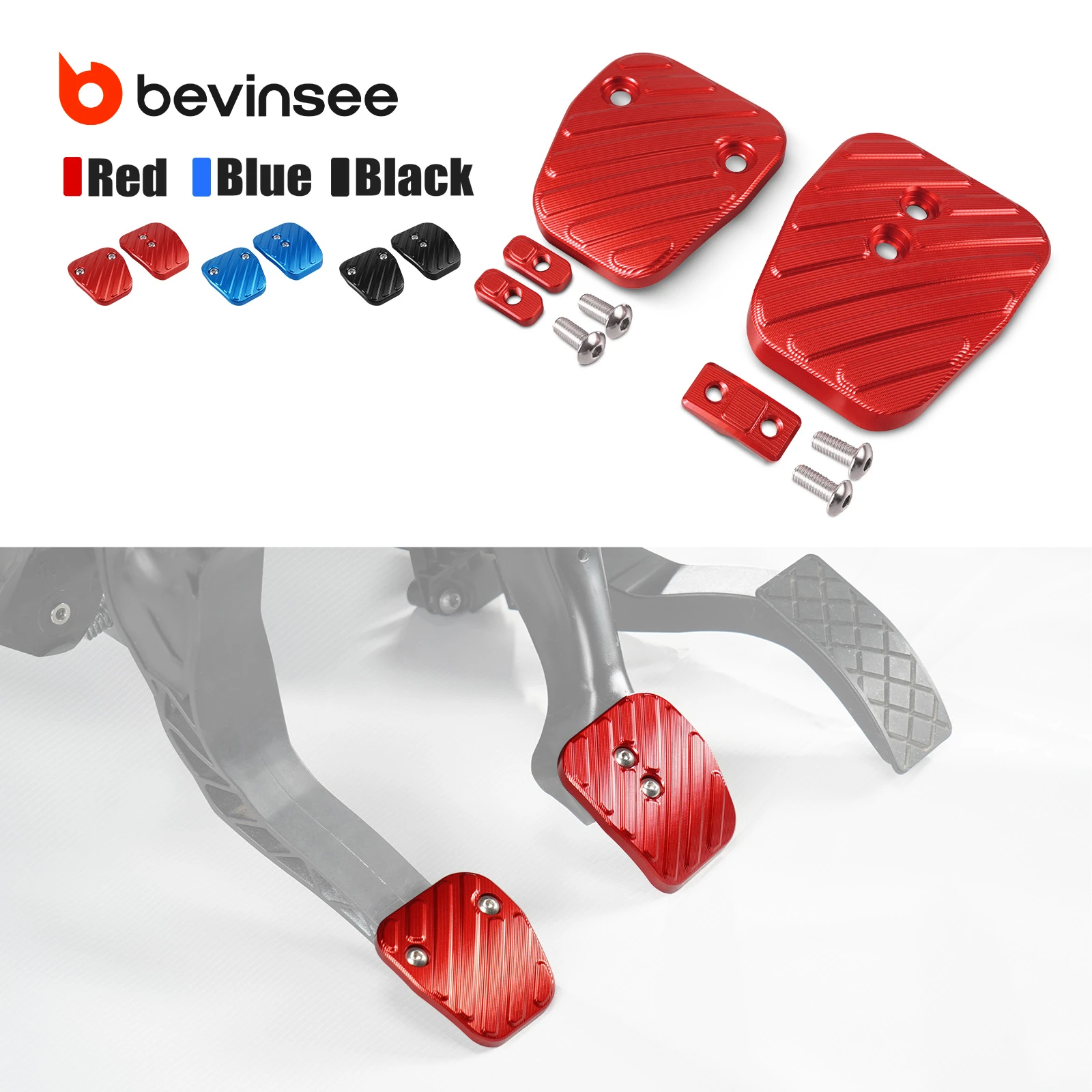 BEVINSEE Aluminum Manual Clutch&Brake Pedal Kit for VW for Golf MK7/8 for VW Passat B8 for Audi A3 8V TT/TTS, Replace 5Q0721601A