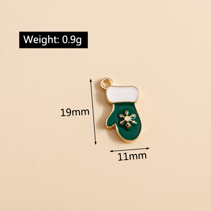 10 teile/los Mix Emaille Weihnachtsbaum Handschuhe Hirsch Charms für DIY Schmuck Machen Anhänger Halsketten Ohrringe Armbänder Handwerk Geschenke – Detail 2