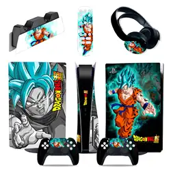 Dragon Ball Goku PS5 Disc Edition Skin Anime Sticker Decal Cover For PlayStation 5 Console Controller 5 in 1 Skin Sticker Vinyl