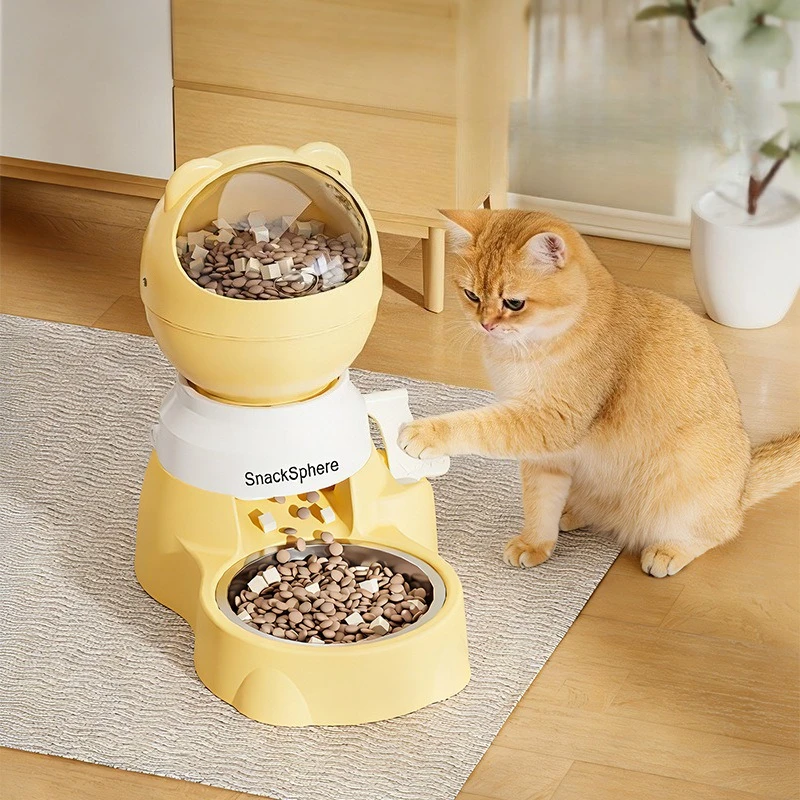 DSA cat automatic feeder dog large capacity automatic feeder press type quantitative puzzle pet bowl wholesale