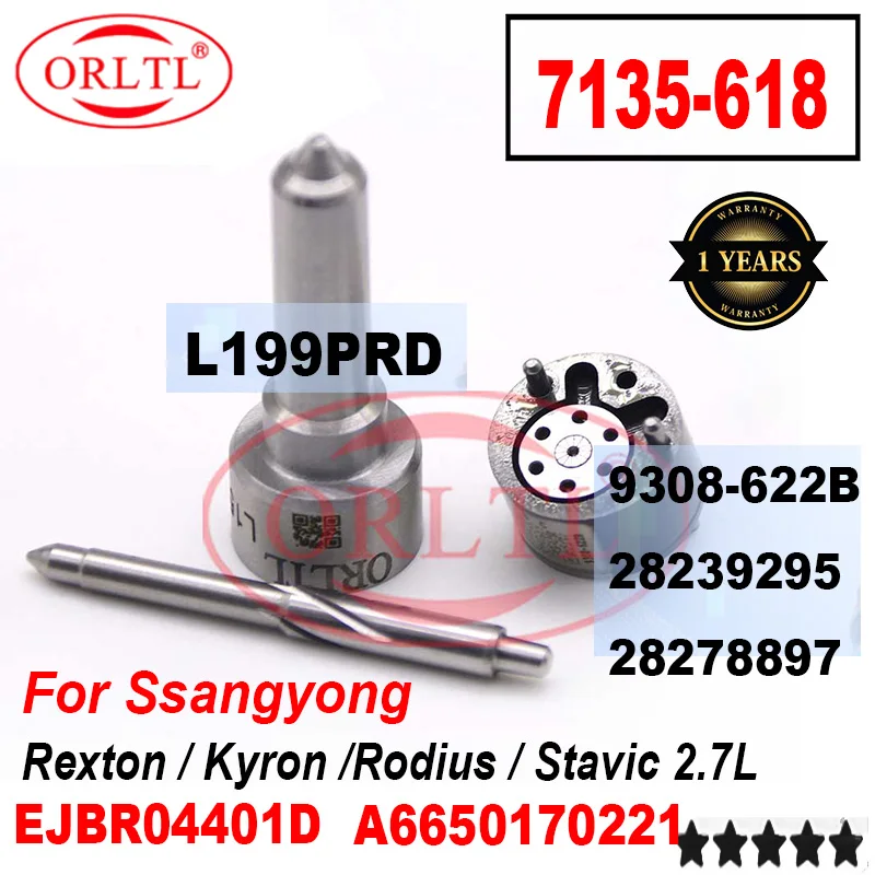 A6650170221 INJECTOR VALVE 9308-622B 28278897 NOZZLE L199PRD NEW REPAIR KITS (7135-618) FOR Ssangyong EJBR04401D EJBR04401Z