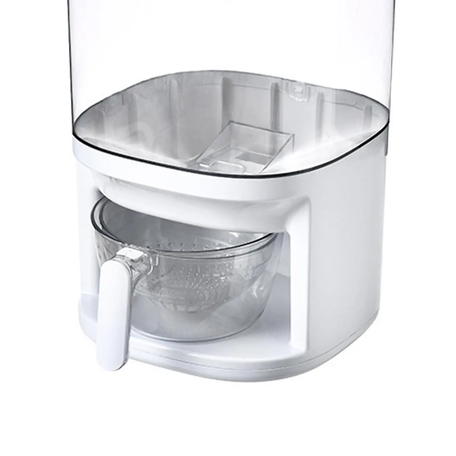 Rice Dispenser Dry Food Cereal Containers W/ Measuring Cup with Lid Kitchen Countertop Cereal Dispenser Storage Bin