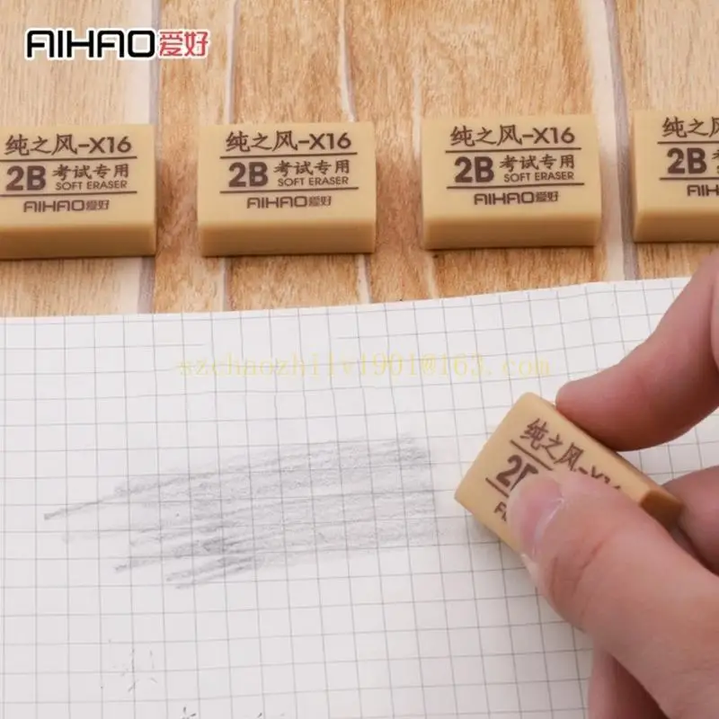 62KA Bleistift-Radiergummis 2B Gummi-Radiergummis für Schulen, Büro, Kinder und Erwachsene, weiche Kunst-Radiergummis, für Schultest-Radiergummi, ungiftig