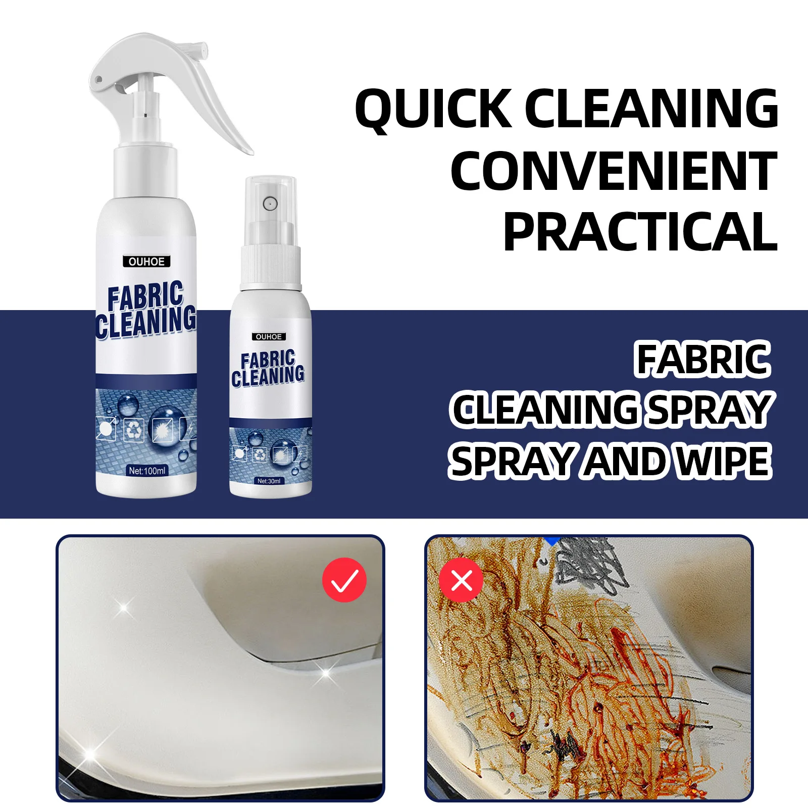 สเปรย์ทำความสะอาดผ้า น้ำยาทำคว - Seat Cleaner Fabric บทวิจารณ์และราคา