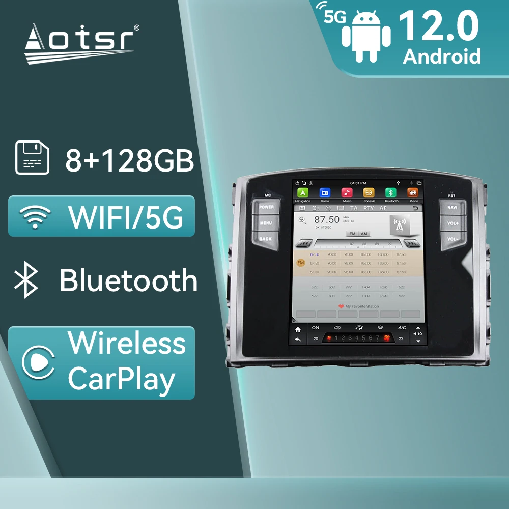 Carplay Multimedia automotriz Tesla para MITSUBISHI Pajero V97 2006 2007 2008 2009 2010 2011 2012 unidad principal de Radio Estéreo Android