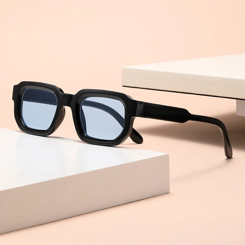Rechteckige Sonnenbrille für Damen und Herren, Modische Retro-Sonnenbrille, Kleiner Rahmen, Outdoor-Eyewear
