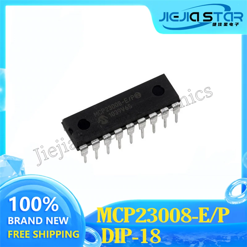 

Electronics IC Chip, MCP23008-E/P, MCP23008 DIP18, Input and Output Expander, Brand New Original, In Stock