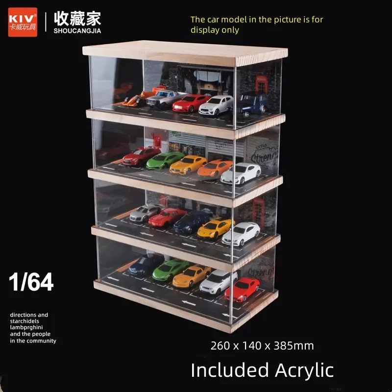 

1/64 Automobile simulation parking lot model garage scene multi-storey acrylic display box parking space