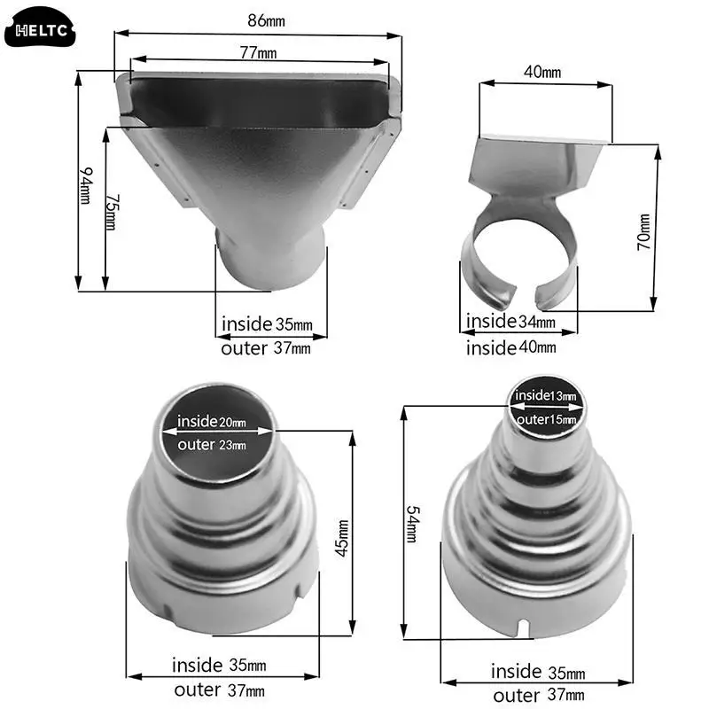 1pc Nozzles Electric Kit Heat Air Guns Nozzles Heat Gun Nozzles Hot Air Gun Accessories Shrink Wrap