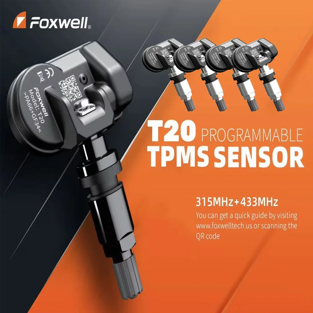 Foxwell T20 MX-Sensor TPMS 2 in 1 433MHz 315MHZ OE Universal Activate Programming Tire Pressure Monitor Test Repair Tools T1000