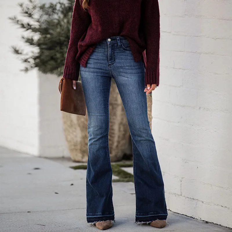 

Women's Jeans Fashion Slim Fit Stretch Frayed High Waist