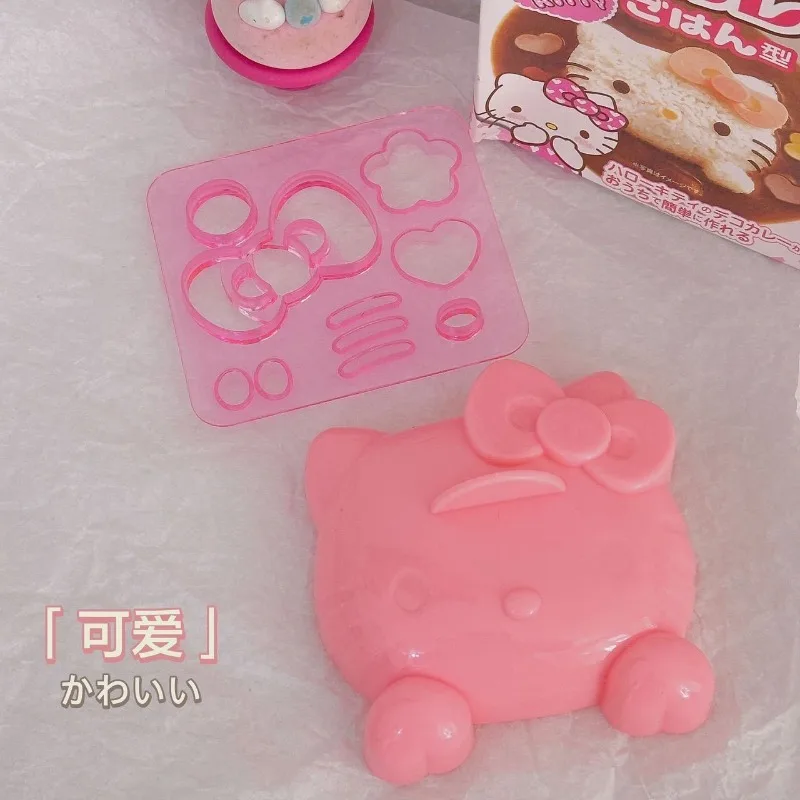 

Kawaii Hello Kitty Rice and Vegetable Roll Mold Children's Toys Kitchen Supplies Furniture Decoration Lady Accessories Wholesale