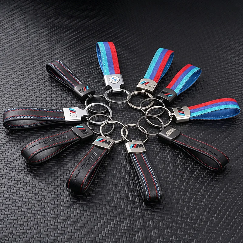 1 unidad de llavero de cuero con logotipo de BMW, llaveros metálicos para BMW M Performance E36 E60 E90 X2 X1 X3 X5 E46 E39 E70 M3 M5 M6