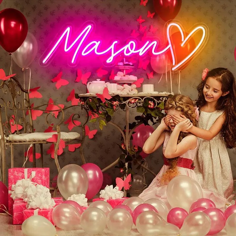 

Custom Name Neon Sign Personalized Birthday Gifts Decoration Bedroom Wall LED Neon Lamp Your Text Business Logo Night Light