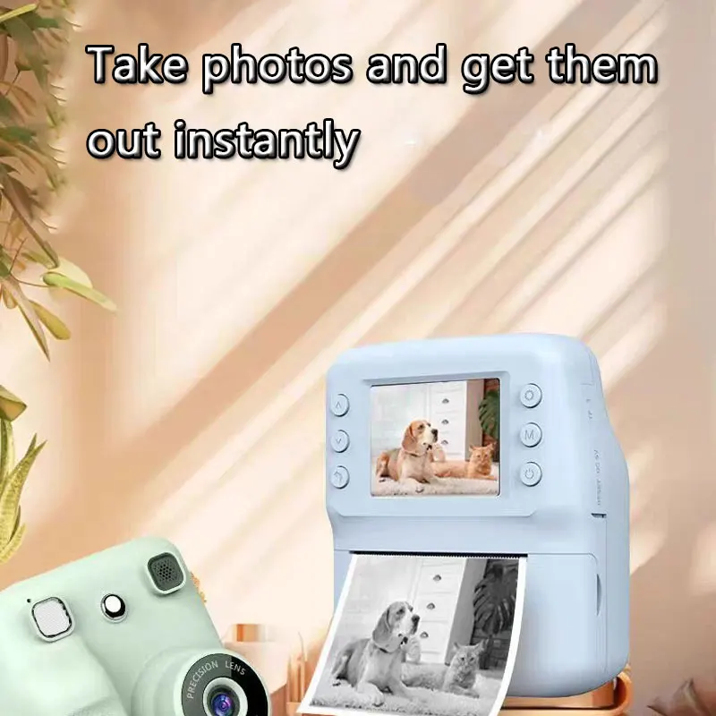 Câmera Infantil para Impressão, Tira Fotos e Grava Vídeos, Presentes de Aniversário, Câmera Digital Colorida Polaroid, Brinquedos para Crianças, Melhor Presente