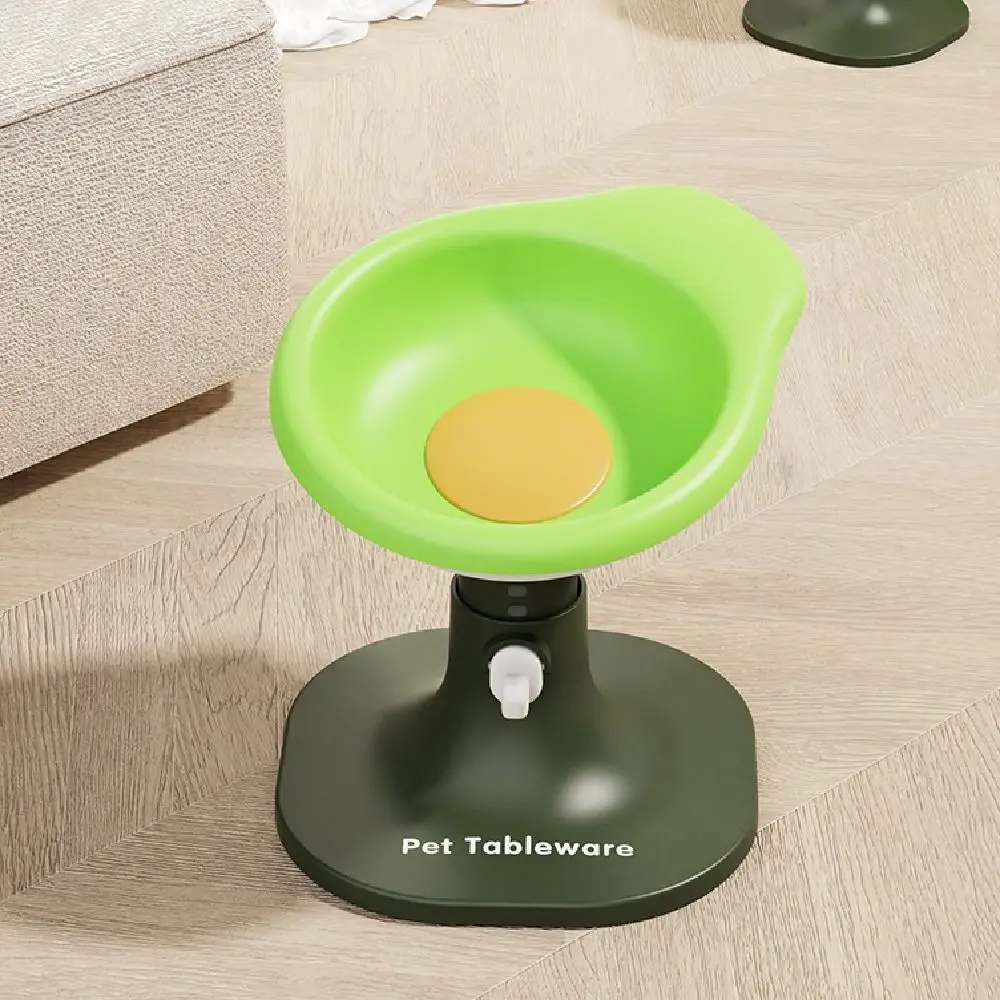 Creative Pet High Footed Bowl Cartoon Non-Slip Elevated Pet Feeder Bowl Protect Cervical Spine Adjustable Height Angle
