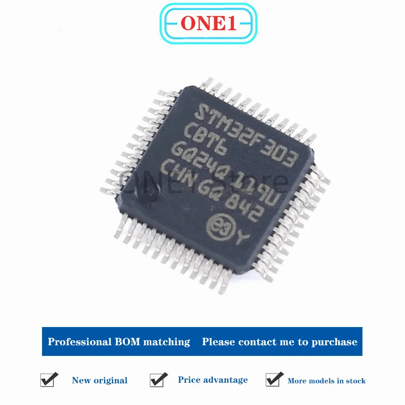 1 ชิ้น/ล็อตใหม่ STM32F303CBT6 LQFP-48 ARM Cortex-M4 ไมโครคอนโทรลเลอร์ 32 บิต-MCU