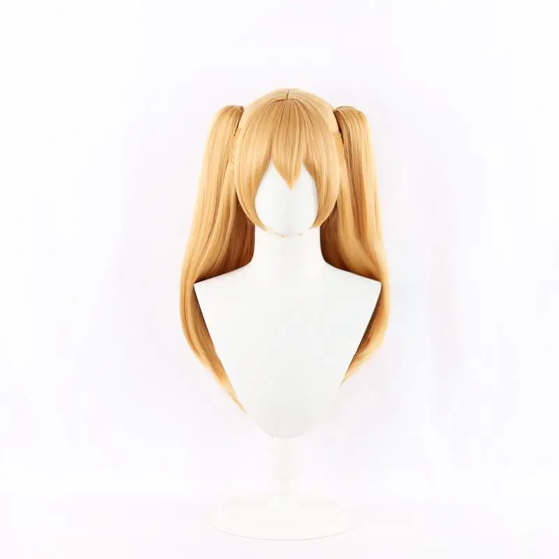 L-mail-Peluca de cabello sintético Anime, pelo 2,5 Dimensional, Amano Ririsa, Cosplay, Color rubio, 65cm, resistente al calor