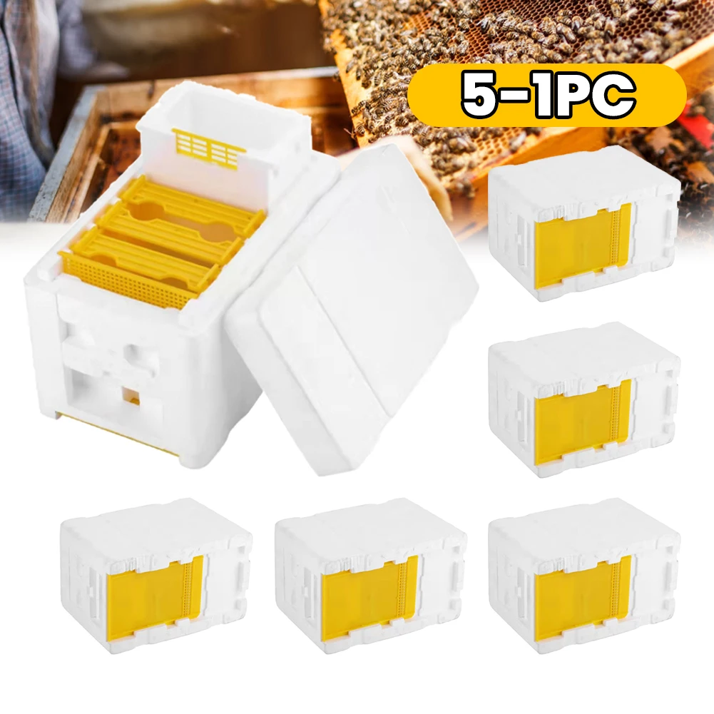 5-1PC Bee Hive Foam Beekeeping Box King Beehive Pollination Boxe Garden Bee Keeping Bee Tool Nest Case Beekeeper Mating Supplies