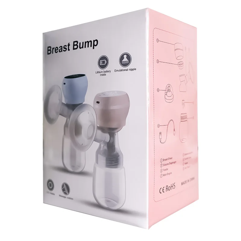 Low Noise Electric Breast Pump Electric Milk Puller Automatic Milker Comfort Breastfeeding Postpartum Care 180ML Milk Bottle