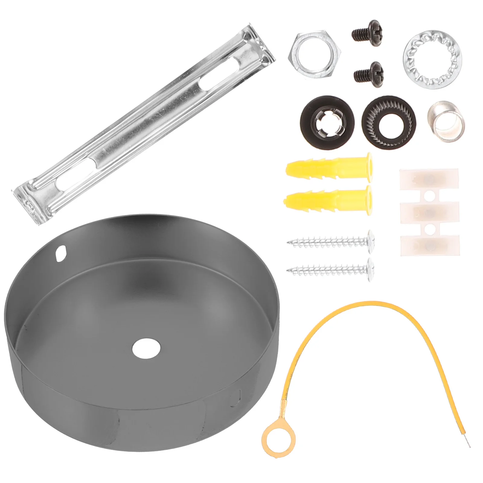 

1 set 1 Set Ceiling Light Cover Plate Iron Round Chandelier Canopy Kit Pendant Mounting Bracket For Diy Lamp Fixture Decor