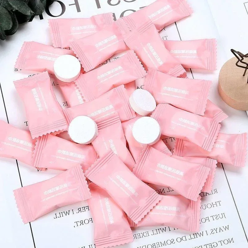 

50PCS Mini Compressed Towel Disposable Capsules Towels Magic Face Care Tablet Outdoor Travel Cloth Wipes Paper Tissue