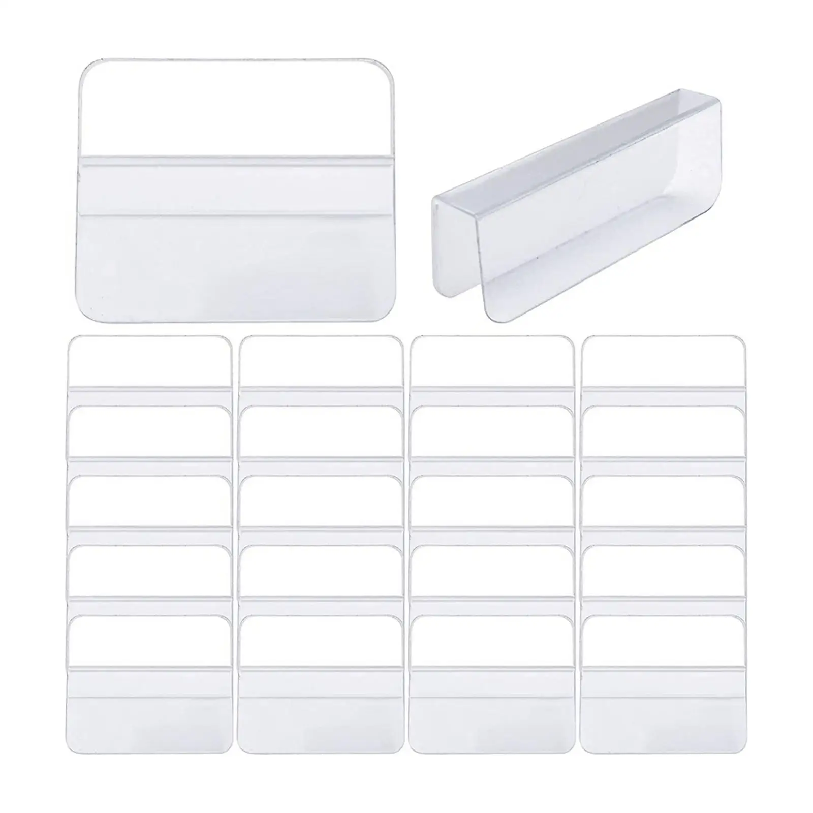 100 * Earring Card Adapters Adhesive Lip Transparent Hanging Tab for
