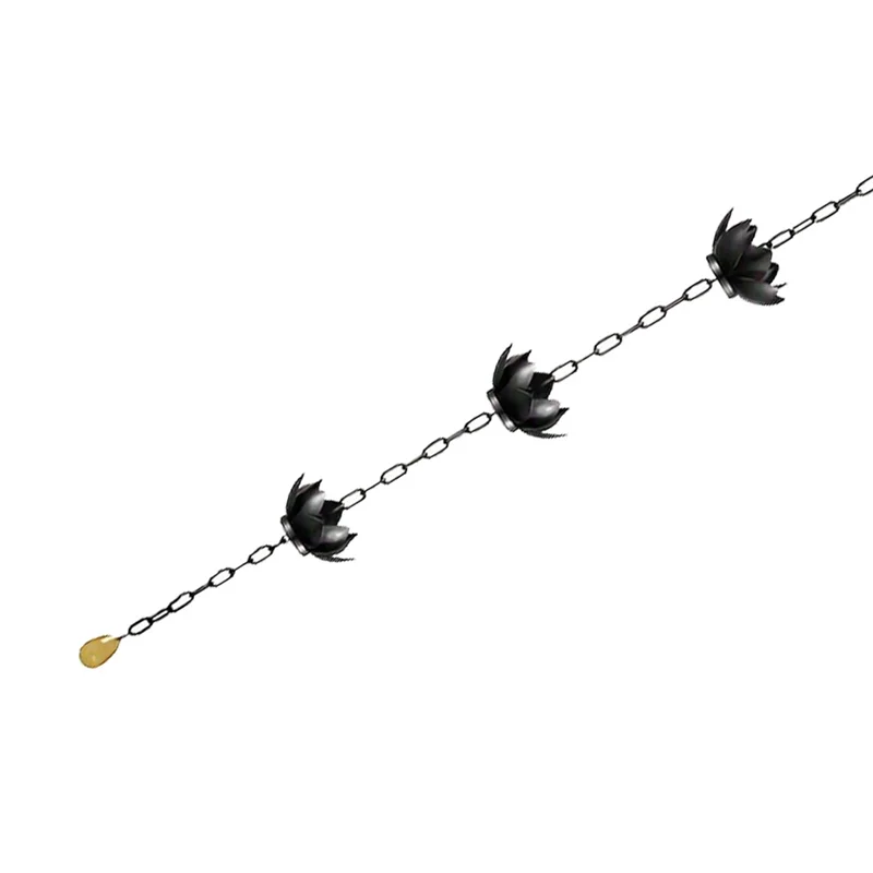 

Lotus Rain Catcher Chain For Gutters, Replaces Gutter Downspout, Water Diverting Cups, Exterior Decor-ABQU