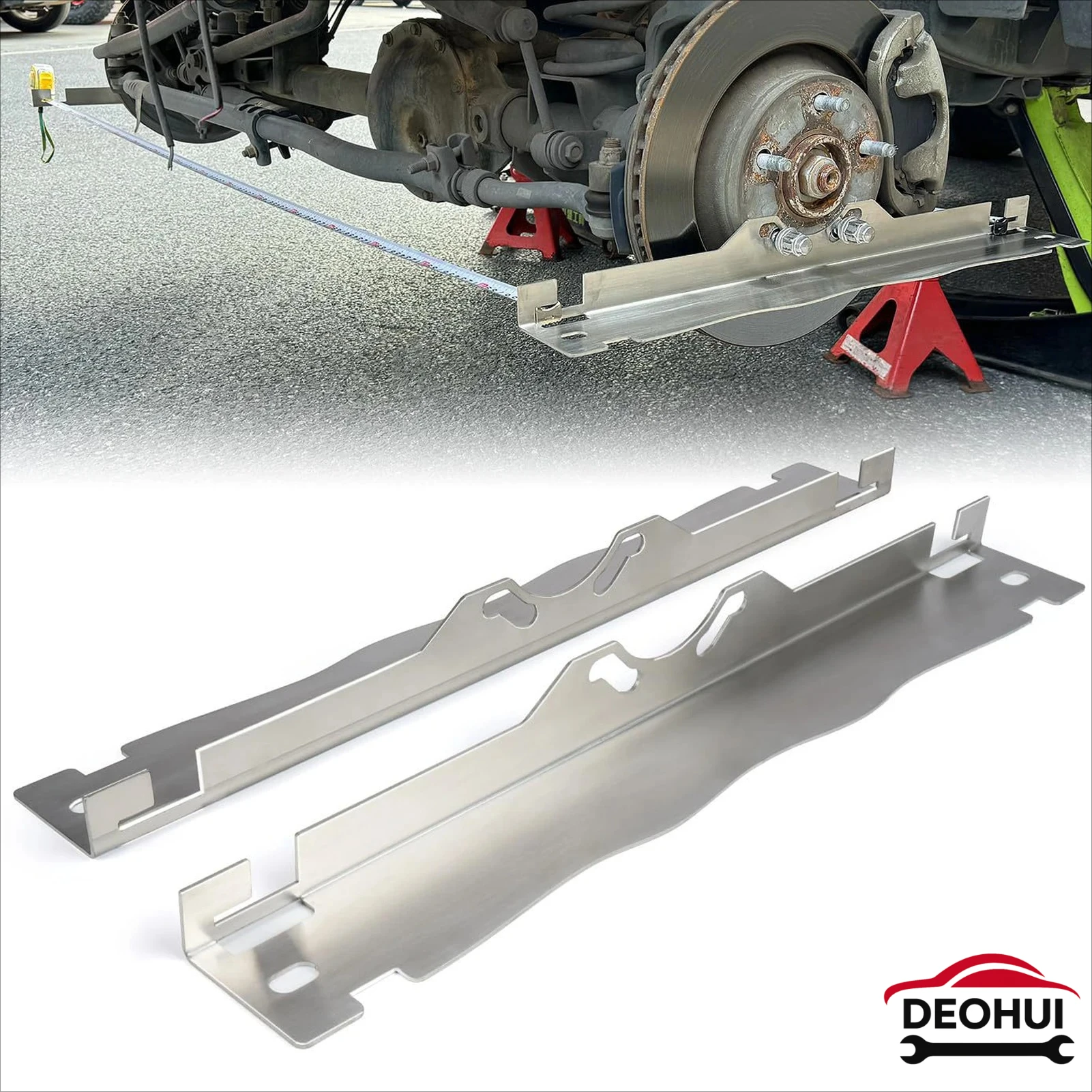 

Wheel Alignment Tool Plate 2x Stainless Steel Wheel Toe Alignment Plates Heavy-Duty Automotive Front-End Tool for Car Truck Atv