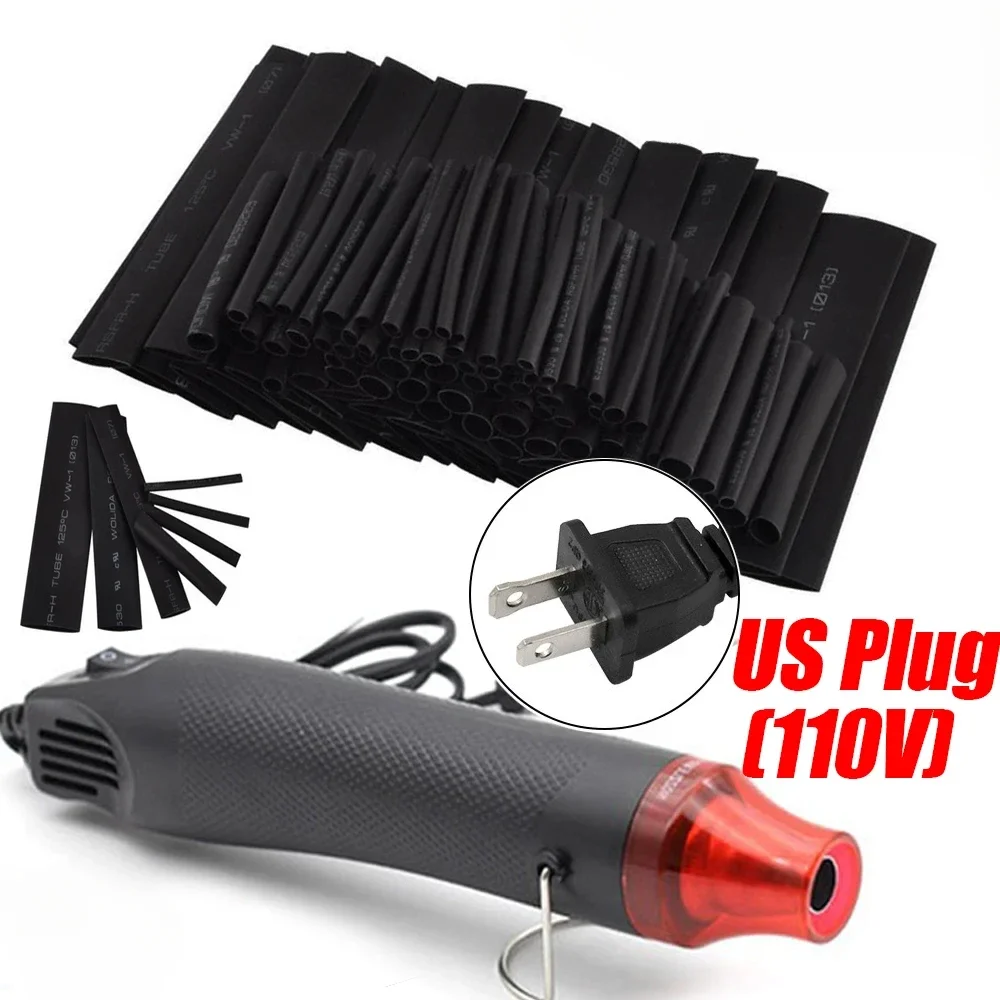 2:1 Shrinkable Wire Shrinking Wrap Tubing 127PCS Heat Shrink Tubing kit Wire Connect Cover Protection with Hot Air Gun