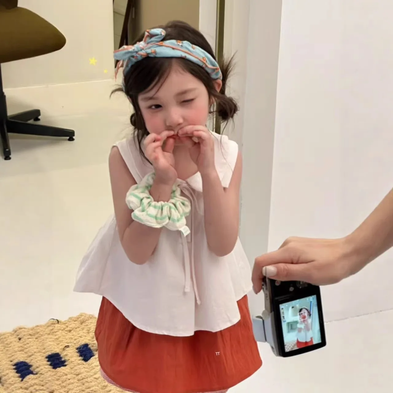 Children's Clothing Girls' Suit Doll Collar A-shaped Top Plus Skirt 2026 Summer Clothing New Children's Clothing