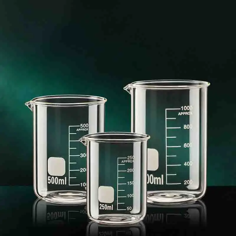 Copo De Medição De Vidro De Borosilicato De Alta Escala, Copo De Laboratório, Cozimento De Cozinha, 50 ml, 100 ml, 150 ml, 250 ml, 500 ml, 1000ml