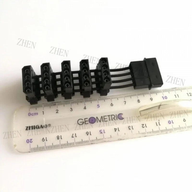 Y Y PC Desktop Computer D 4P IDE Molex 1 to 5 Splitter 18AWG ATX Power Supply Cable