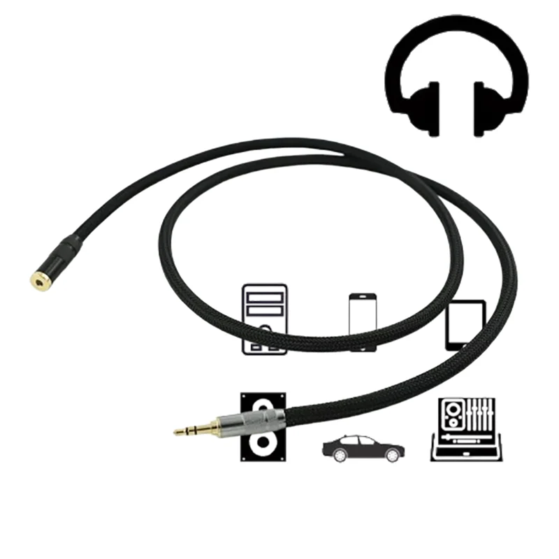 

Canare L-4E6S Star-Quad Shielded AUX Cable: 3.5mm TRS Male-to-Female Extension w/ Gold-Plated Noise Reduction​