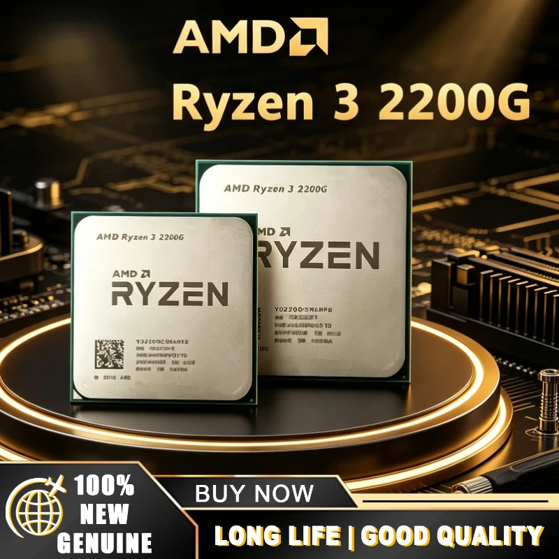 

AMD Ryzen 3 2200G 100% Brand New Hot Sale Quad-Core Quad-Thread 3.5 GHz Zen 0.014 Socket AM4 YD2200C5M4MFB CPU R3 2200G Used
