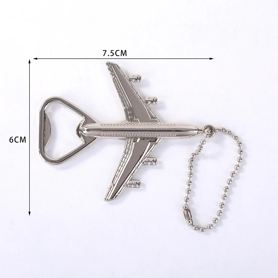 60Pcs Plane Bottle Opener Keychain Fly Safe Aircraft Key Chain Airplane Key Ring Pendant For Pilot Flight Gift hot