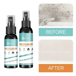 Mildew Remover Spray Wall Mould Clean Tile Floor Mildew Removal Anti Mold Cleaner Odor Eliminator Bathroom Mould Cleaner Liquid
