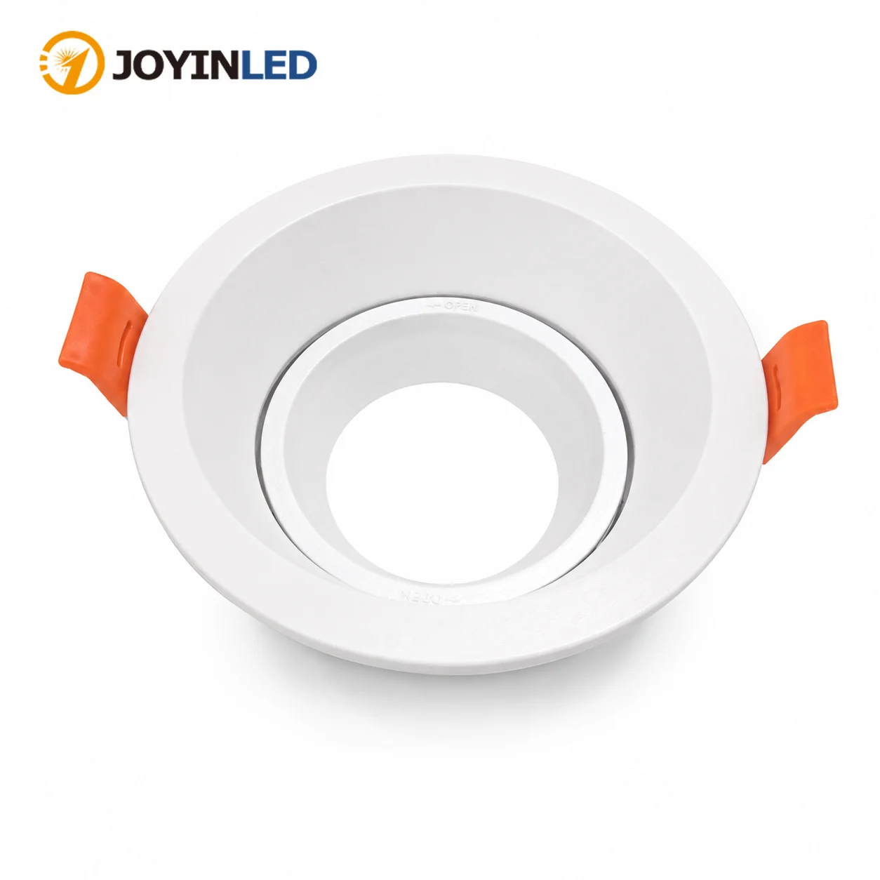 JOYINLED 1/2/10PCS Round Recessed LED Downlight Trim GU10 MR16 GU5.3 Ceiling Spotlight Frame White Fixture 80mm Cutout