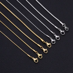 HIYEE Stainless Steel Snake Chain Necklace Chains for DIY for Women Jewelry Making Findings Pendants Lobster Clasps Wholesale