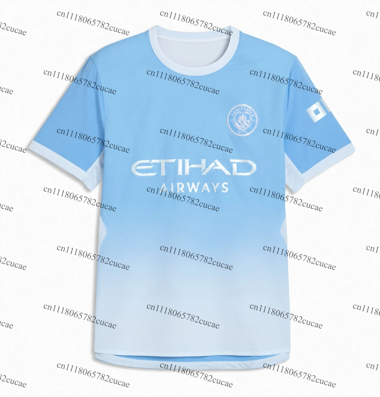 Soccer Jersey for Men 26-27 Season Sky Blue Short Sleeve Crew Neck Breathable Quick Dry Football Shirt for Match Training
