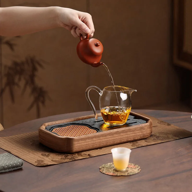 ^Japanese Small Tea Tray Ceremony Accessories Table Office Valet Hospitality Tea Tray Tableware Wooden Bandejas Home Decorationg