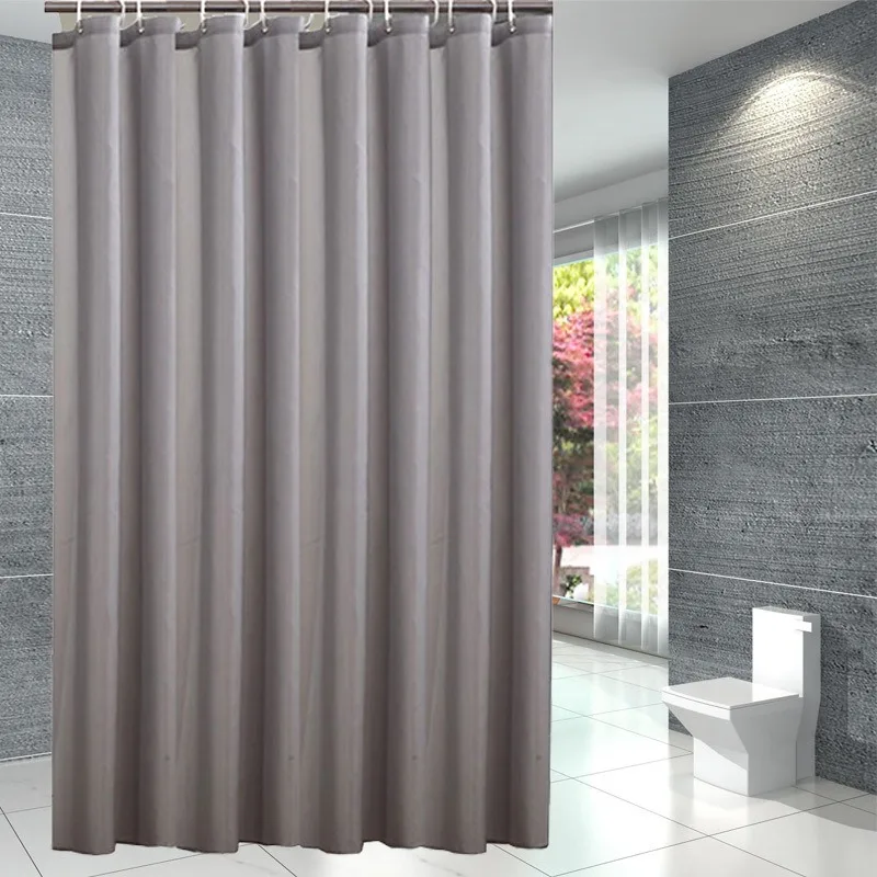 1PC Solid Color Bathroom Partition Curtains Waterproof Mildew Resistant Polyester Bathroom Partition Curtains Shower Curtain