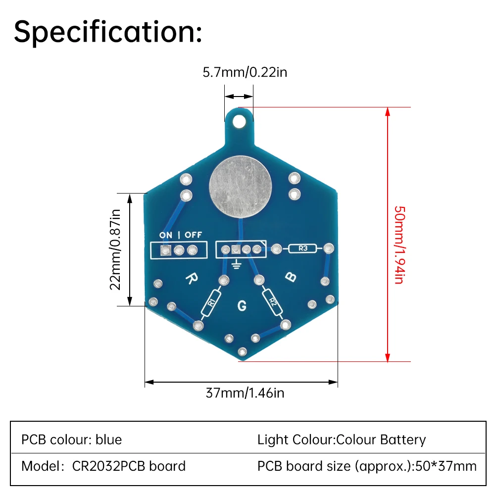 Kit de solda de placa de circuito de luz LED RGB Fabricação eletrônica Kit DIY Peças sobressalentes Laboratório de estudantes